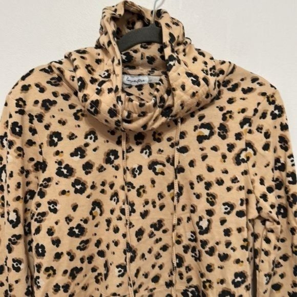 NWT Love, Fire Tan Animal Print Mask Hoodie Size S - Picture 4 of 11